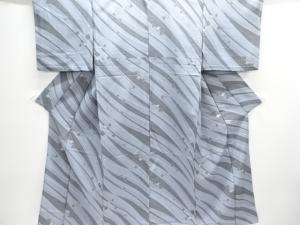 破れ色紙に古典柄単衣小紋着物